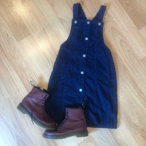 GAP blue corduroy overall dress